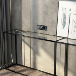 Рамка из стекла на 3 поста Diamant черный