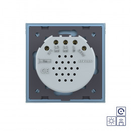 Двухклавишная радиоуправляемая сенсорная кнопка Livolo сухой контакт, 1 пост, Синий