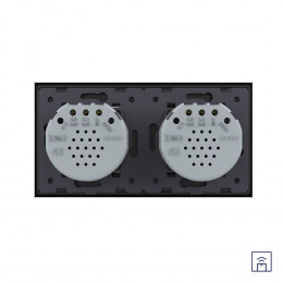 Сенсорный выключатель Livolo с функцией радиоуправления, 4 клавиши (2-2), 2 поста, цвет черный