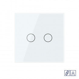 Сенсорный выключатель для штор Livolo сухой контакт с функцией радиоуправления, 1 пост, цвет белый