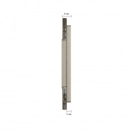 Рамка для розетки Livolo 4 поста, цвет шампань, стекло