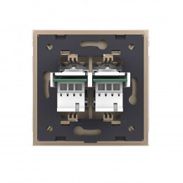 Телефонная розетка двойная LIVOLO золотая VL-C792T-13