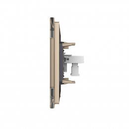 Телефонная розетка двойная LIVOLO золотая VL-C792T-13