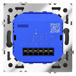 Терморегулятор электронный VOLTUM S70 с индикацией и датчиком, для теплого пола, (графит) VLS070107