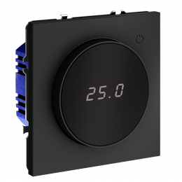 Терморегулятор электронный VOLTUM S70 с индикацией и датчиком, для теплого пола, (графит) VLS070107