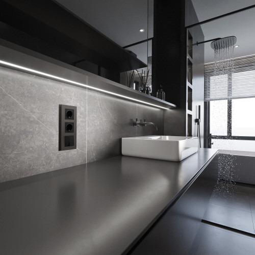 Купить Рамка из поликарбоната на 3 поста Slab бронза софт в rum24.ru фото: 3