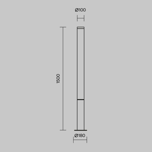 Купить Садово-парковый светильник Ginza 3000 50W IP54 Черный Maytoni O041FL-L50B3K в rum24.ru фото: 7