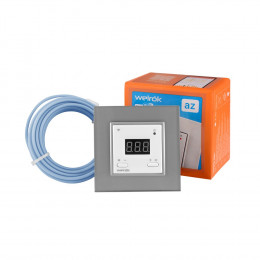 Терморегулятор Welrok AZ Wi-Fi для рамки LIVOLO с электронным управлением, датчик пола 3 м, цвет белый с серой рамкой