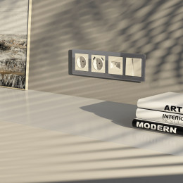 Рамка из акрила на 4 поста Acrylic графит