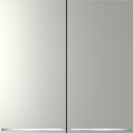 Выключатель встраиваемый VOLTUM S70 двухклавишный с подсветкой (сталь) VLS020205