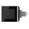 Купить Розетка USB LIVOLO с блоком питания 5В 2.1А черная VL-C791USB-12 в rum24.ru фото: 5