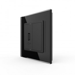 Розетка USB LIVOLO с блоком питания 5В 2.1А черная VL-C791USB-12