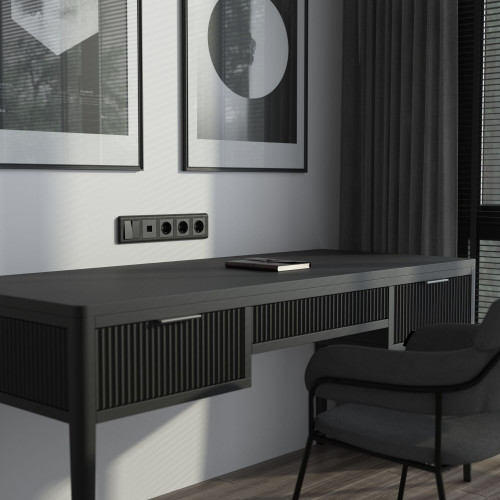 Купить Рамка из поликарбоната на 5 постов Stream графит в rum24.ru фото: 3