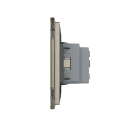 Розетка электрическая 16A Livolo, 1 пост, цвет шампань