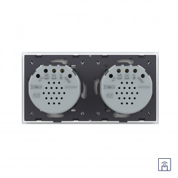 Сенсорный выключатель Livolo с функцией радиоуправления, 3 клавиши (2-1), 2 поста, цвет белый