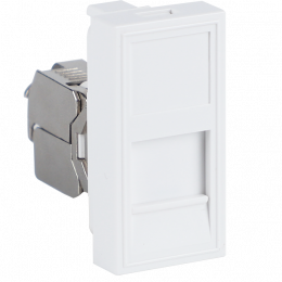 Розетка DEC RJ45 FTP кат.5e, 1мод., бел. (22.5х45мм), серия (тип) DEC DECF12WF5