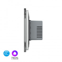 Умный терморегулятор пола Livolo EC 16А, сенсорное управление, датчик воздуха, 1 пост, цвет серый VL-C7FQ1Z2-2IPS23