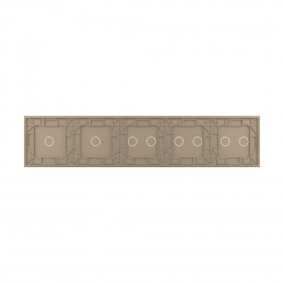 Панель для пяти сенсорных выключателей Livolo, 8 клавиш (2+2+2+1+1), цвет золотой, стекло