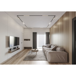 Магнитный шинопровод для натяжного потолка 3 метра Denkirs TR2023-BK