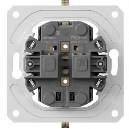 Механизм розетки двойной Schuko с заземлением 16А 250В~ на винтах, серия DB DB28800