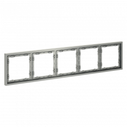 Рамка пластиковая VOLTUM S70 на 5 постов, (сталь) VLS100505