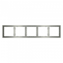 Рамка пластиковая VOLTUM S70 на 5 постов, (сталь) VLS100505
