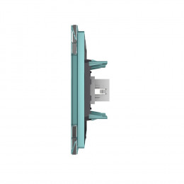 Розетка HDMI 2.0 одинарная Livolo, 1 пост, цвет зеленый