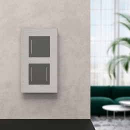 Рамка из металла на 2 поста АluMax алюминий