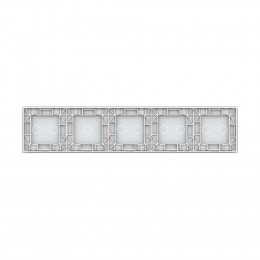 Панель для пяти сенсорных выключателей Livolo, 9 клавиш (2+2+2+1+2), цвет белый, стекло