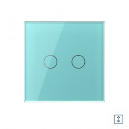 Сенсорный выключатель для штор Livolo сухой контакт, 1 пост, цвет зеленый