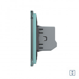 Сенсорный выключатель для штор Livolo сухой контакт, 1 пост, цвет зеленый