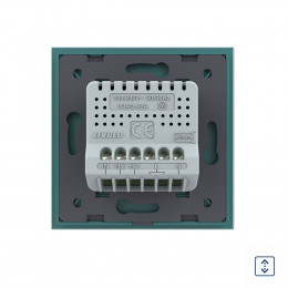 Сенсорный выключатель для штор Livolo сухой контакт, 1 пост, цвет зеленый