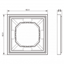 Рамка 1-я, матовый титан, серия S08 DS21145