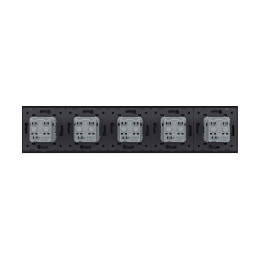 Розетка электрическая пять постов 220В LIVOLO черная VL-C7C5EU-12