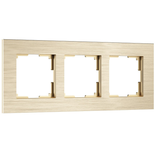 Купить Рамка из металла на 3 поста АluMax шампань алюминий в rum24.ru