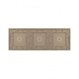 Панель для трех одноклавишных выключателей LIVOLO золотая BB-C7-C1/C1/C1-13