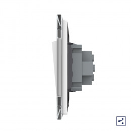 Механический проходной выключатель Livolo 1 клавиша Белый