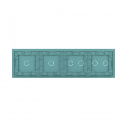 Панель для четырех сенсорных выключателей Livolo, 6 клавиш (2+2+1+1), цвет зеленый, стекло