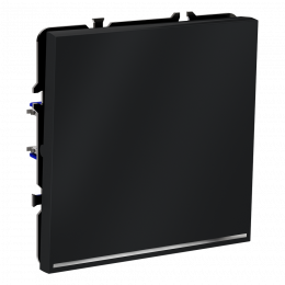 Выключатель встраиваемый VOLTUM S70 одноклавишный с подсветкой (графит) VLS010207