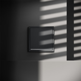 Выключатель встраиваемый VOLTUM S70 одноклавишный с подсветкой (графит) VLS010207