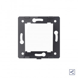 Одноклавишный простой и проходной механический выключатель Livolo, цвет белый (механизм), VL-C7-K1S-11