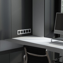 Рамка из поликарбоната на 5 постов Stark белый