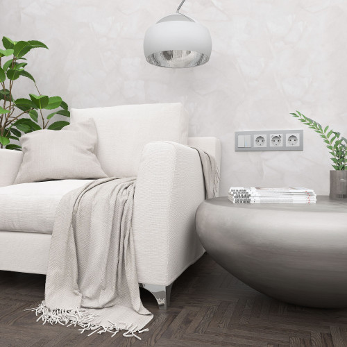 Купить Рамка из металла на 4 Аluminium алюминий в rum24.ru фото: 3