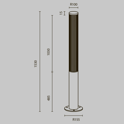 Купить Садово-парковый светильник Ster 3000 70W IP65 Черный Maytoni O467FL-L70B3K в rum24.ru фото: 7