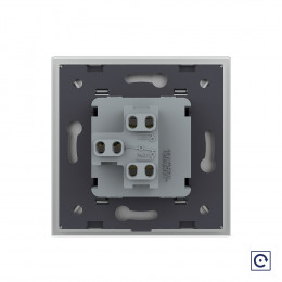 Механический выключатель звонкового типа Livolo 1 клавиша Серый