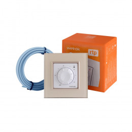 Терморегулятор Welrok RTP для рамки LIVOLO с механическим управлением, датчик пола 3 м, цвет белый с жемчужной рамкой