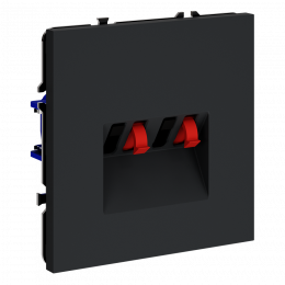 Розетка акустическая встраиваемая VOLTUM S70 4-местная, (графит) VLS060307