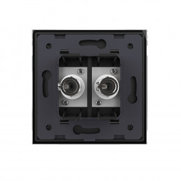 ТВ-розетка двойная LIVOLO черная VL-C792V-12