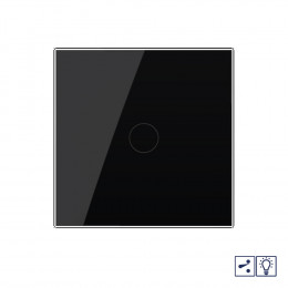 Одноклавишный проходной/перекрестный сенсорный диммер Livolo, 1 пост, цвет черный