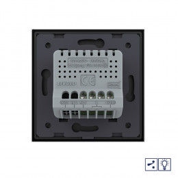 Одноклавишный проходной/перекрестный сенсорный диммер Livolo, 1 пост, цвет черный